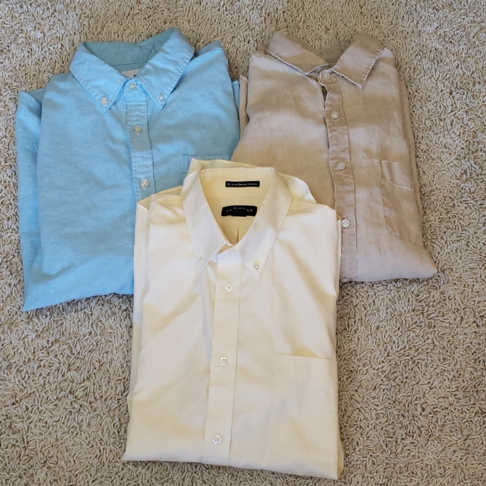 3 men dress shirts.